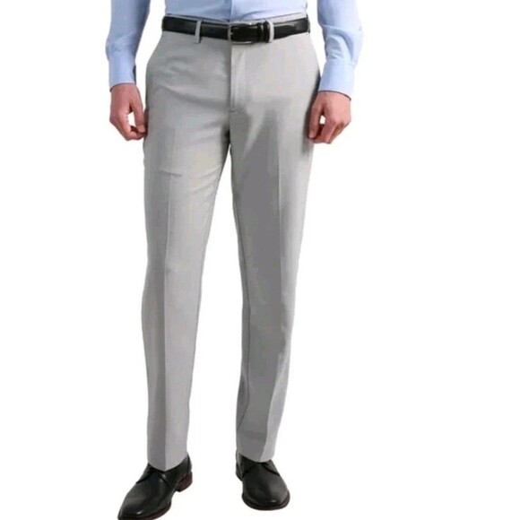 Kenneth Cole Mens 30x30 Pants Chino Slacks Gray Performance Dress Slim Fit - Picture 3 of 4